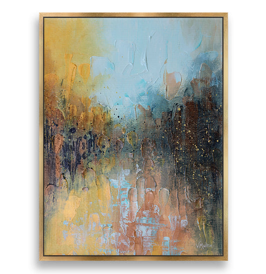"Bathed in Sunlight" – Abstract Landscape Giclée Canvas Wall Art Print