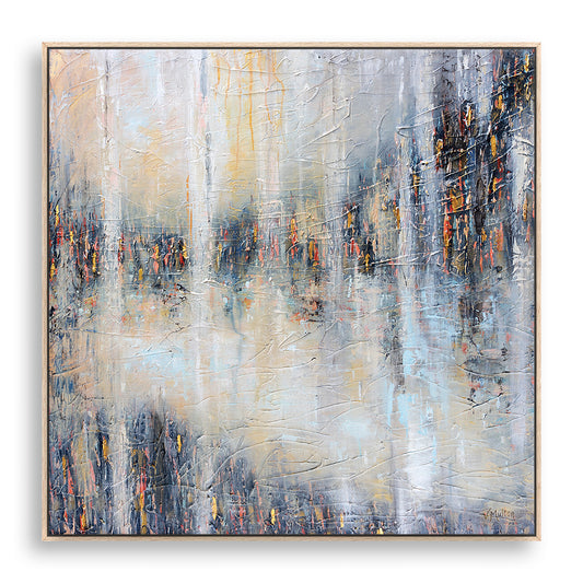 "Beyond the Window" – Tranquil Abstract Landscape Giclée Canvas Wall Art Print