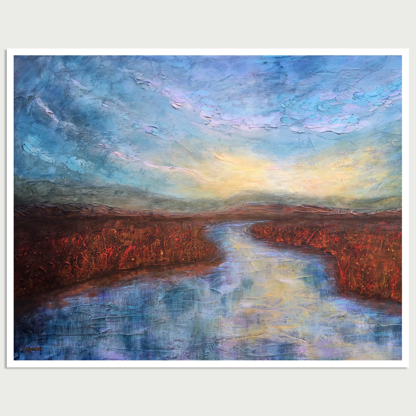 “Burnished Light” Abstract Landscape Giclée Art Print