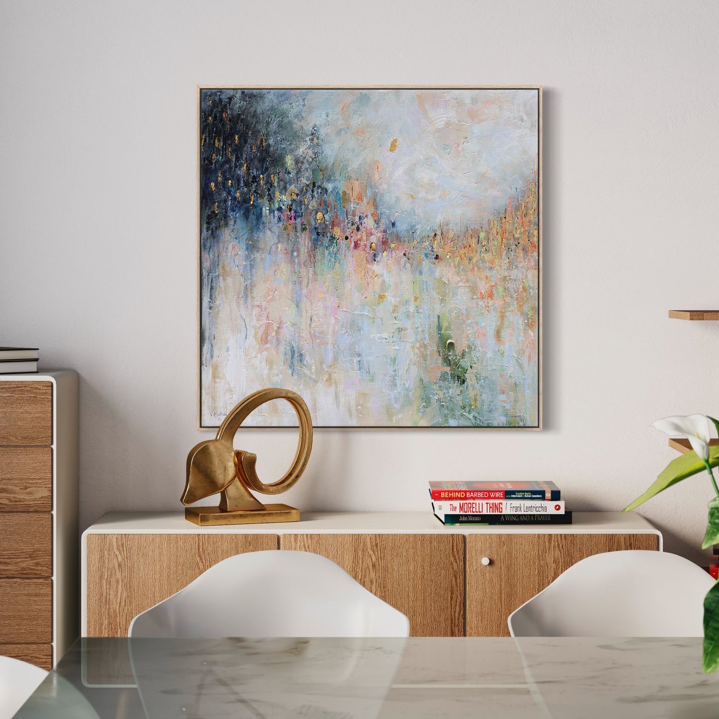 "Gems of the City" – Contemporary Abstract Landscape Giclée Canvas Wall Art Print