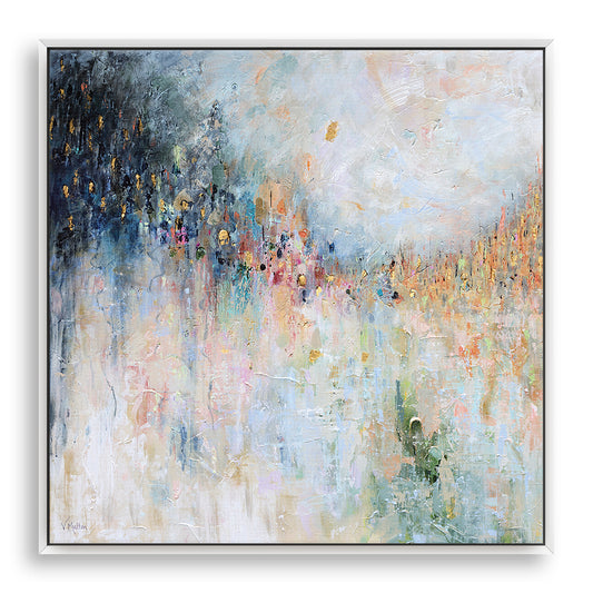 "Gems of the City" – Contemporary Abstract Landscape Giclée Canvas Wall Art Print
