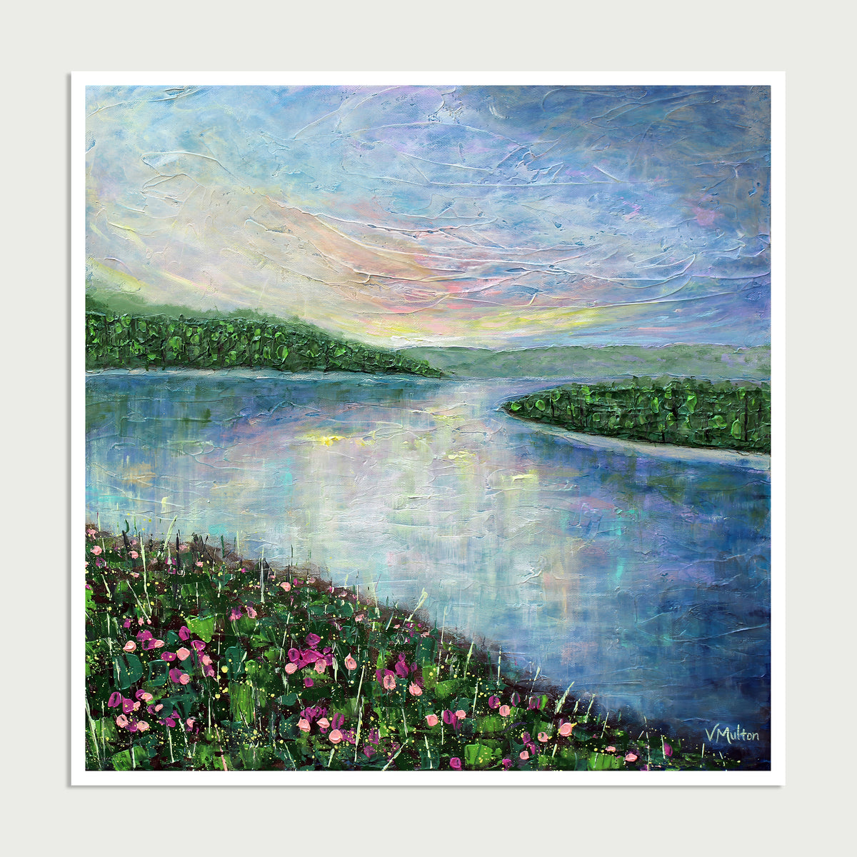 “May Morning” Square Abstract Landscape Giclée Art Print
