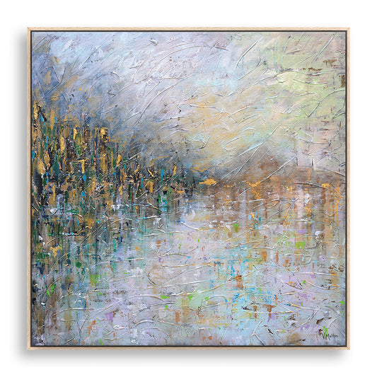 "Nature’s First Green is Gold" – Abstract Landscape Giclée Canvas Wall Art Print