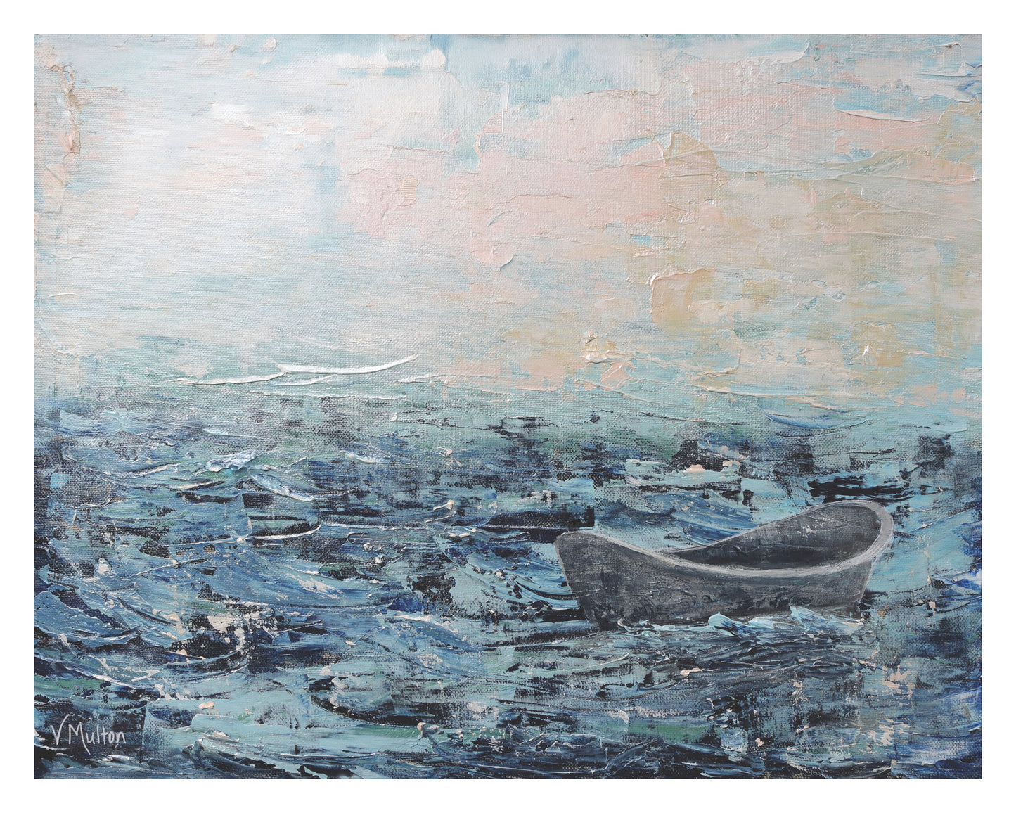 “Storm Blown II” Peaceful Boat Giclée Art Print