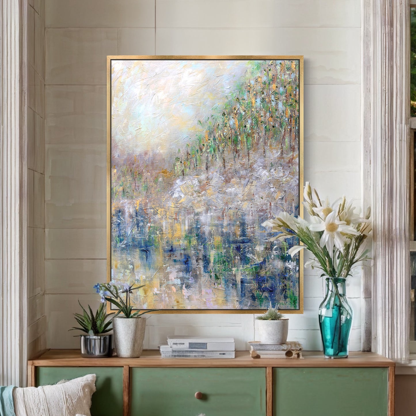 "Whose Woods These Are" Giclee Print on Canvas Wall Art