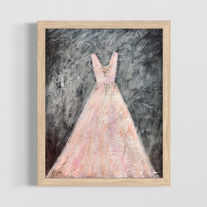 “Blush & Bashful” Pink Dress Giclée Art Print