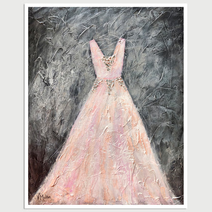 “Blush & Bashful” Pink Dress Giclée Art Print