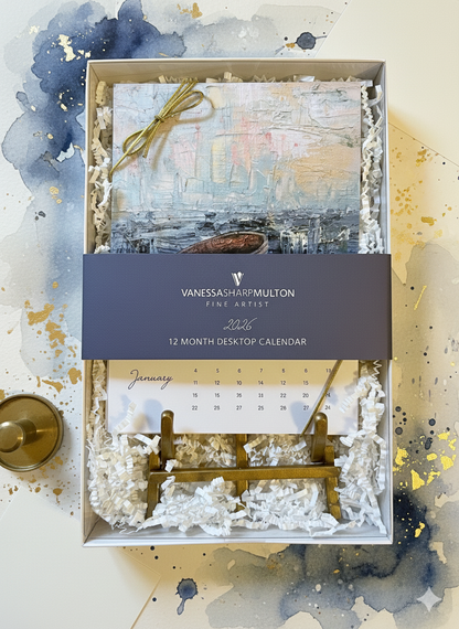 2026 Boat Art Desktop Calendar Pre-Order by Vanessa Sharp Multon