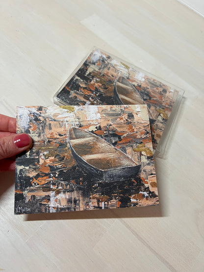 Collector’s Boat Art Gift Box - Includes: Embellished Print, Journal & Notecards