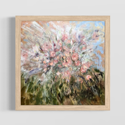 “Breath of Flowers” Square Floral Abstract Giclée Art Print