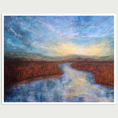 “Burnished Light” Abstract Landscape Giclée Art Print