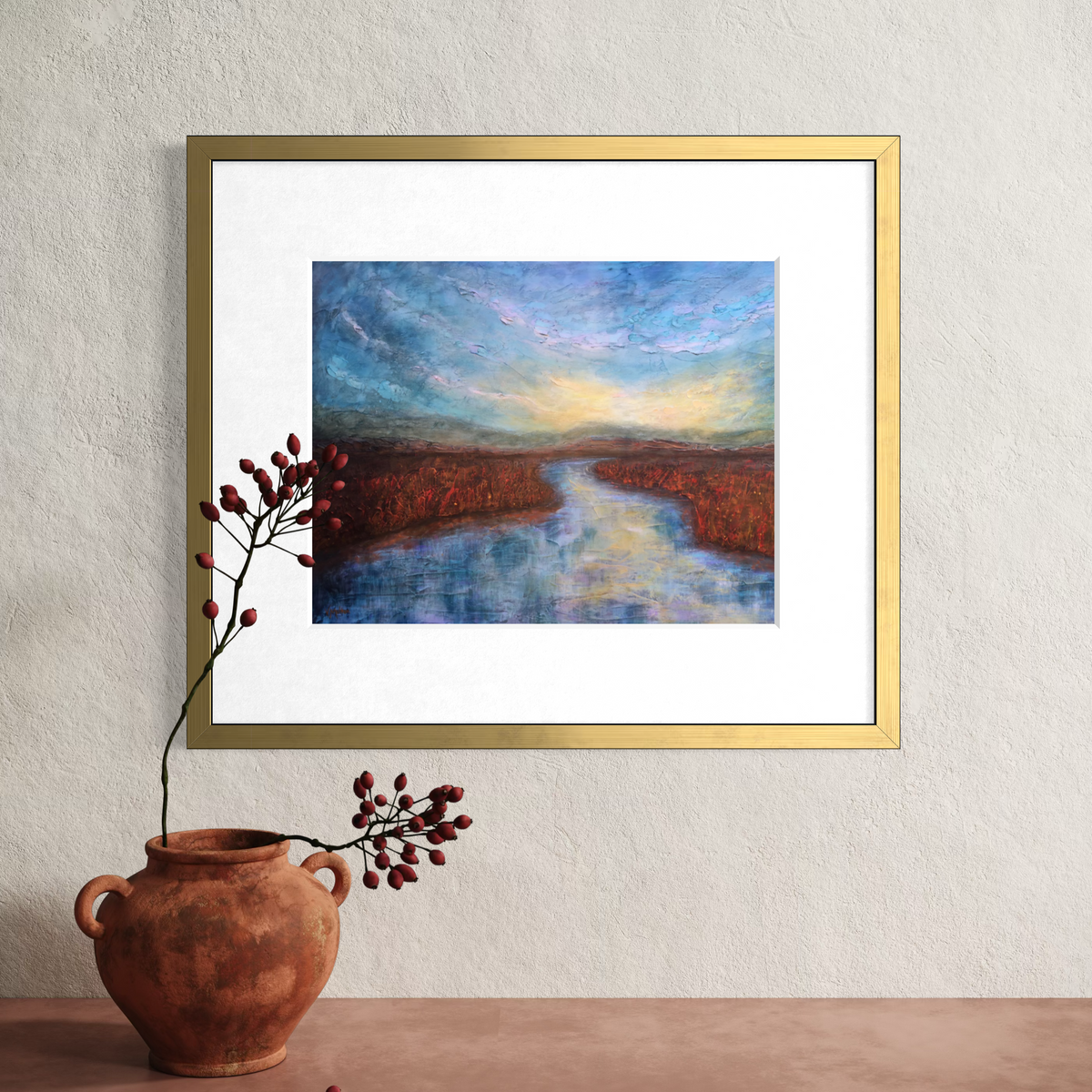 “Burnished Light” Abstract Landscape Giclée Art Print