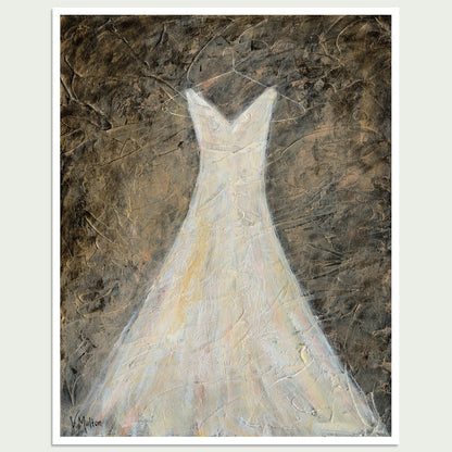 “Ever After” White Dress Giclée Art Print