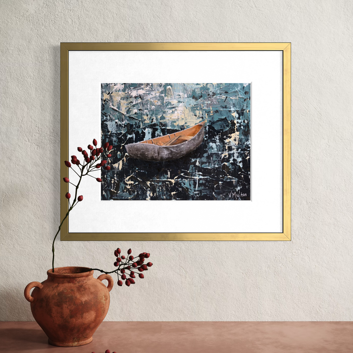 “Fate of Forecast” Peaceful Boat Giclée Art Print
