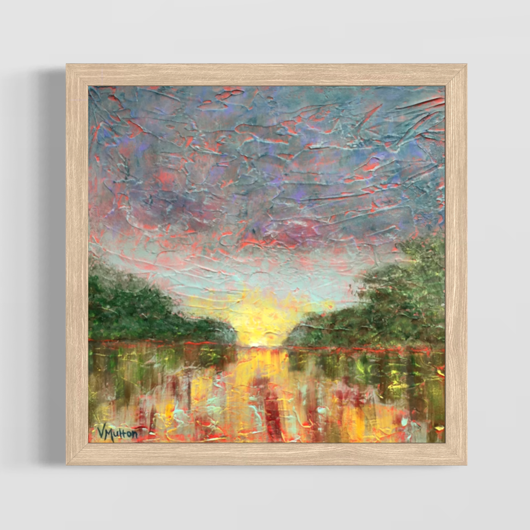 “Felicity” Square Abstract Landscape Giclée Art Print