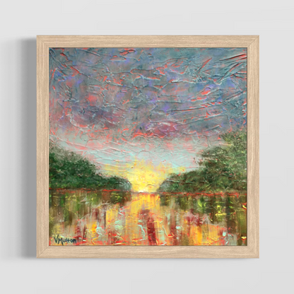 “Felicity” Square Abstract Landscape Giclée Art Print