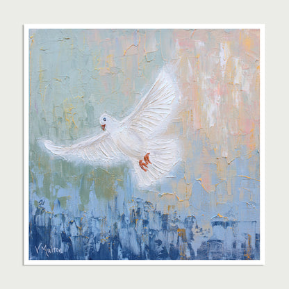 “Higher Ground” Square Inspirational Peace Giclée Art Print