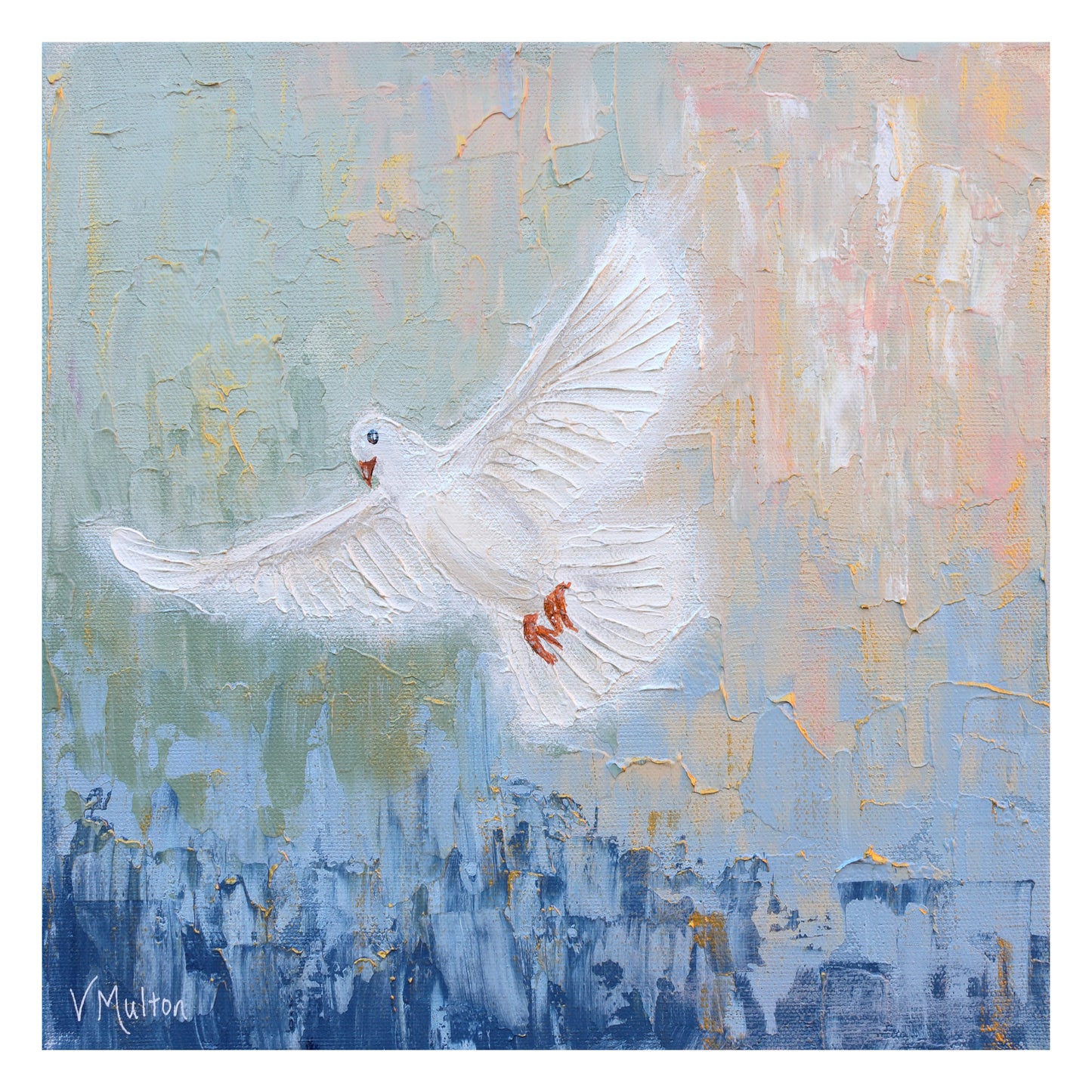 “Higher Ground” Square Inspirational Peace Giclée Art Print