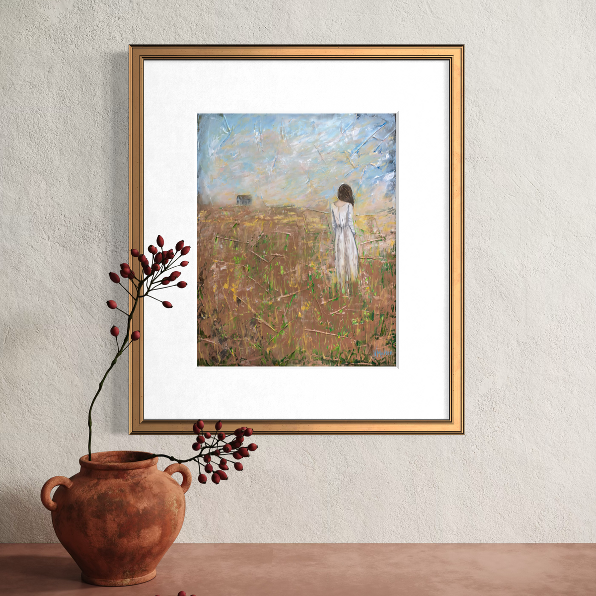 “Seeking Solace" Serene Figure Giclée Art Print