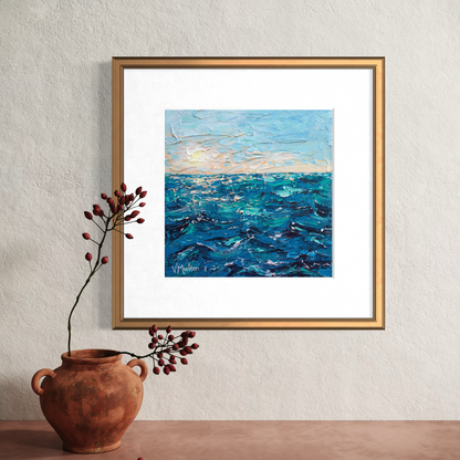“The Depths of the Ocean” Square Coastal Giclée Art Print