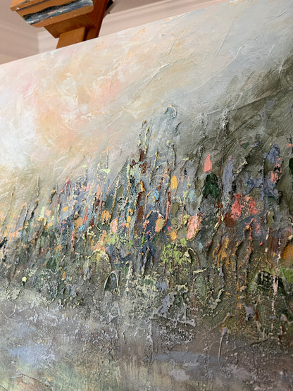 Petals Drift on a Breeze | 36 x 36