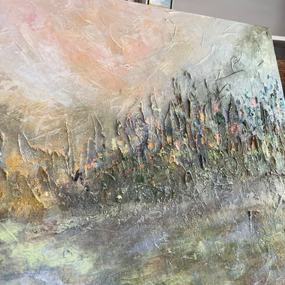 Petals Drift on a Breeze | 36 x 36