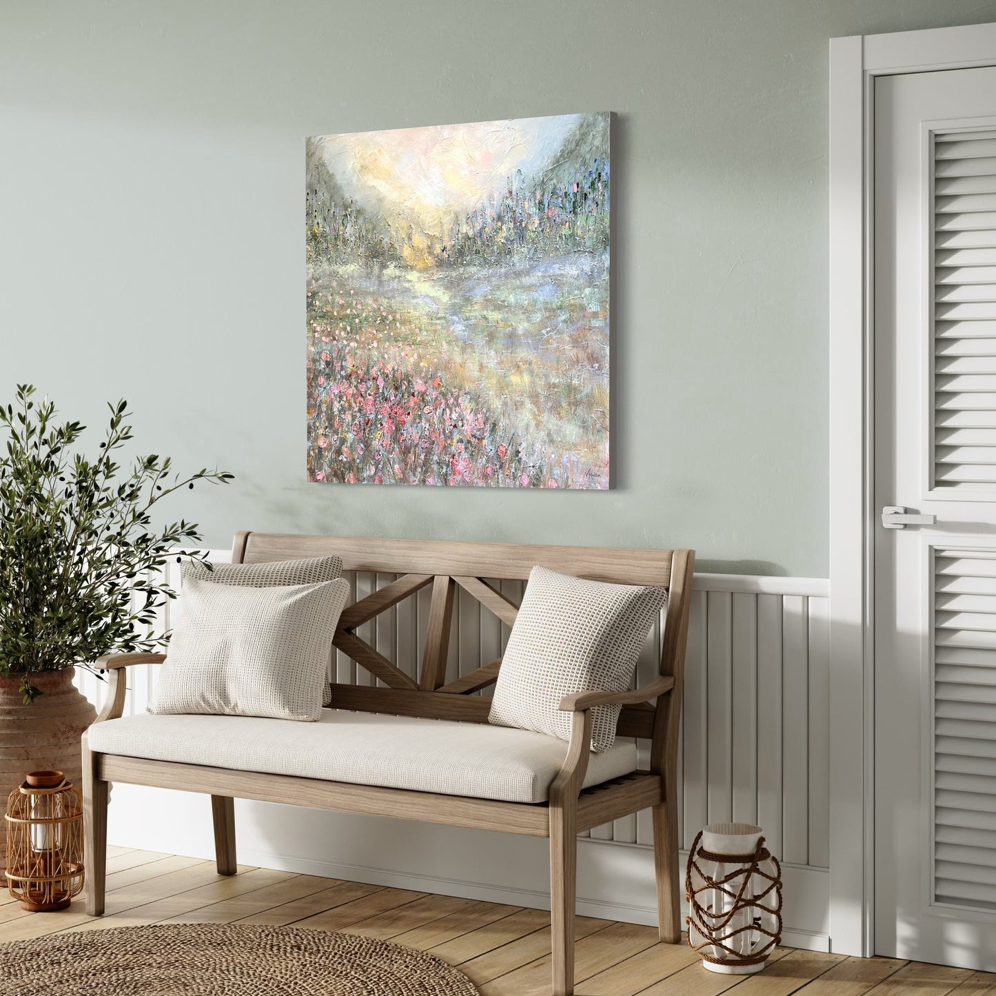 Petals Drift on a Breeze | 36 x 36
