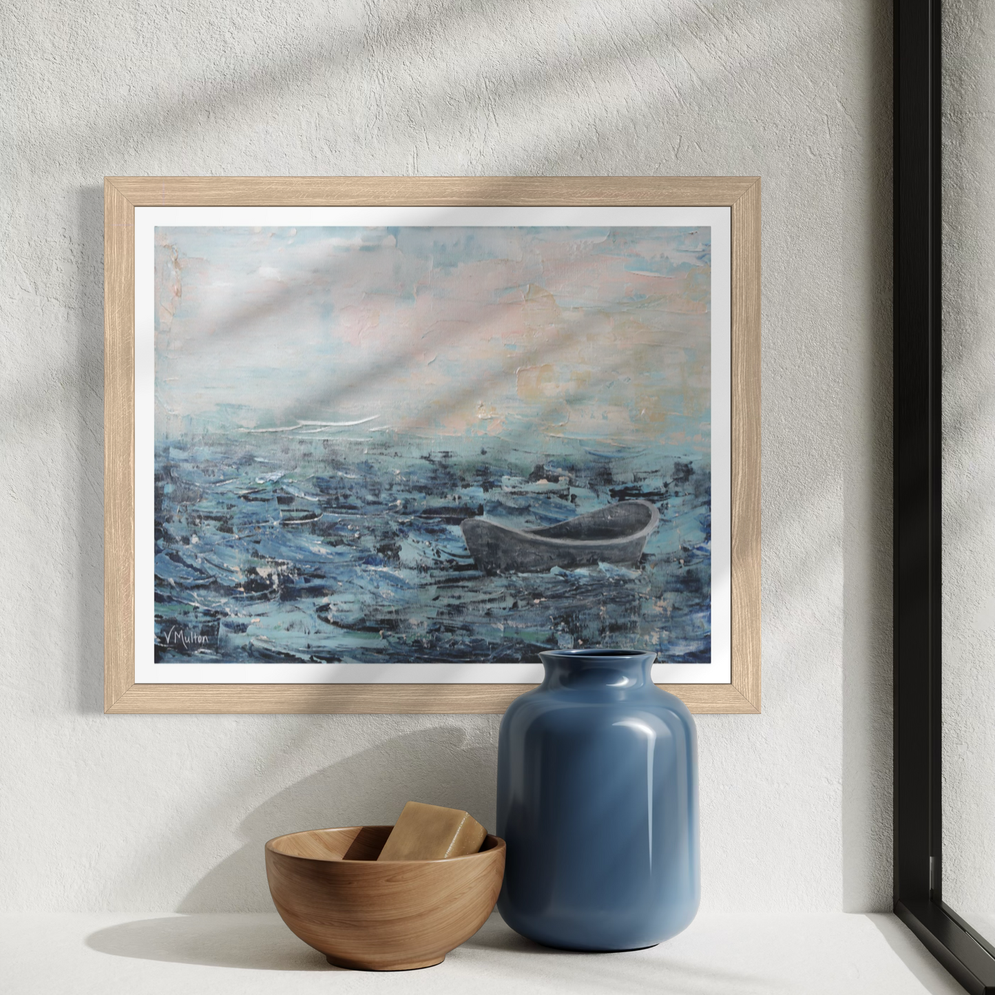 “Storm Blown II” Peaceful Boat Giclée Art Print