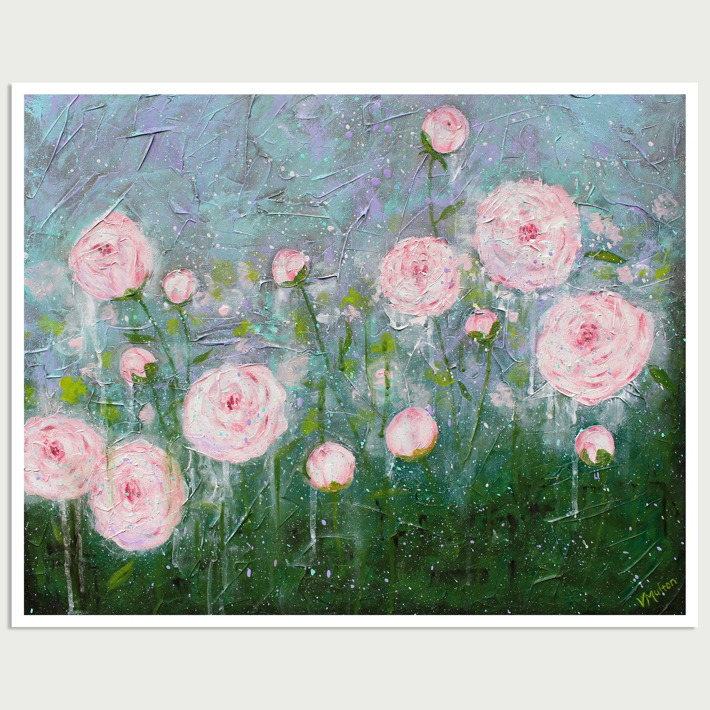 “June Blooms” Abstract Floral Giclée Art Print