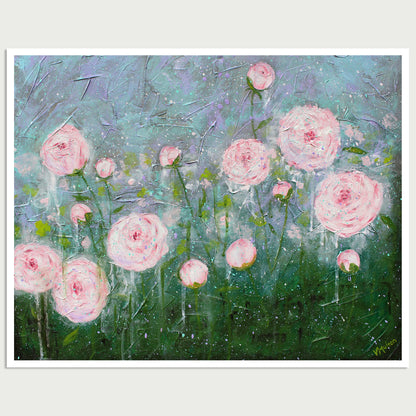 “June Blooms” Abstract Floral Giclée Art Print