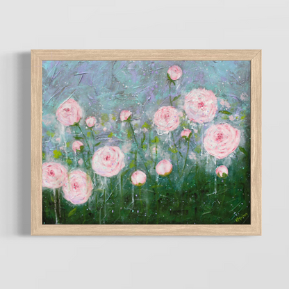 “June Blooms” Abstract Floral Giclée Art Print