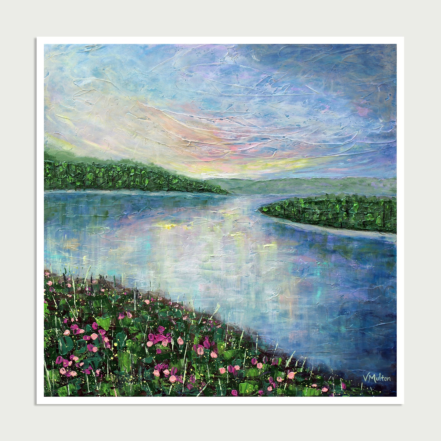 “May Morning” Square Abstract Landscape Giclée Art Print