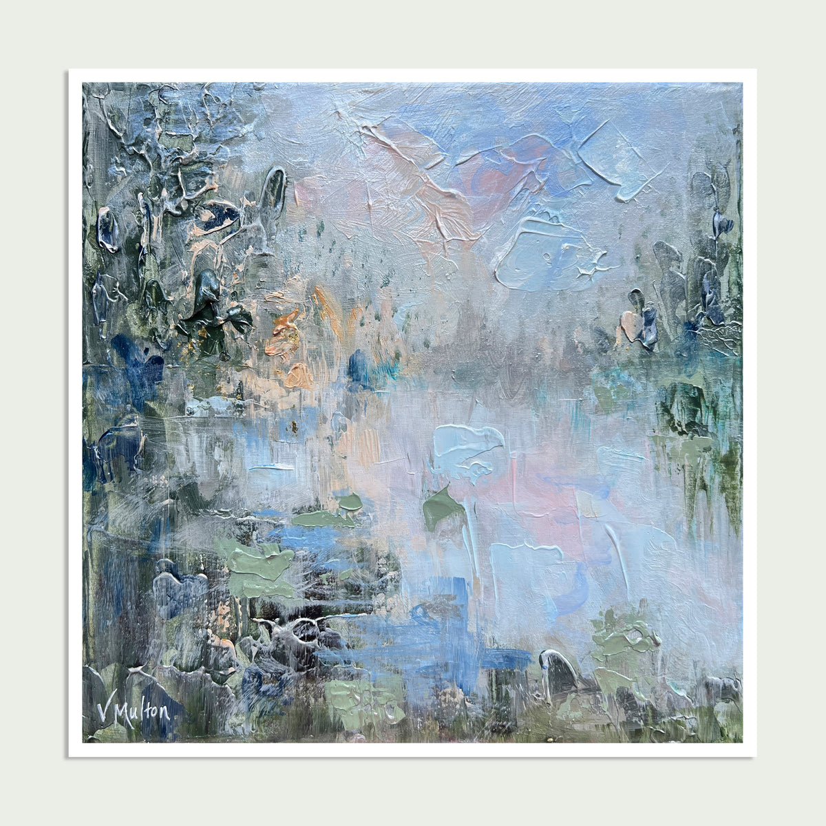 “My Haven” Square Abstract Landscape Giclée Art Print