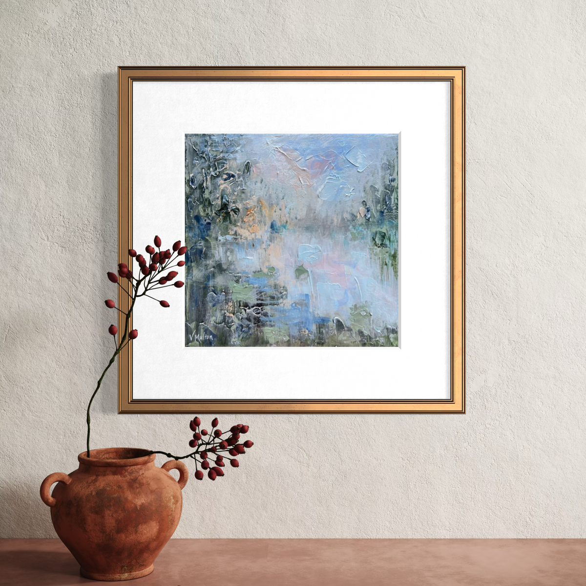 “My Haven” Square Abstract Landscape Giclée Art Print