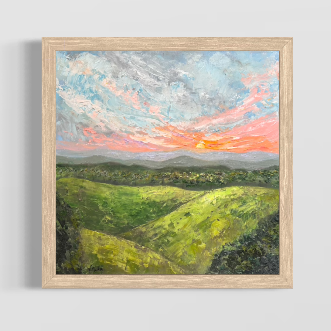 “Tennessee Hills” Square Franklin Landscape Giclée Art Print