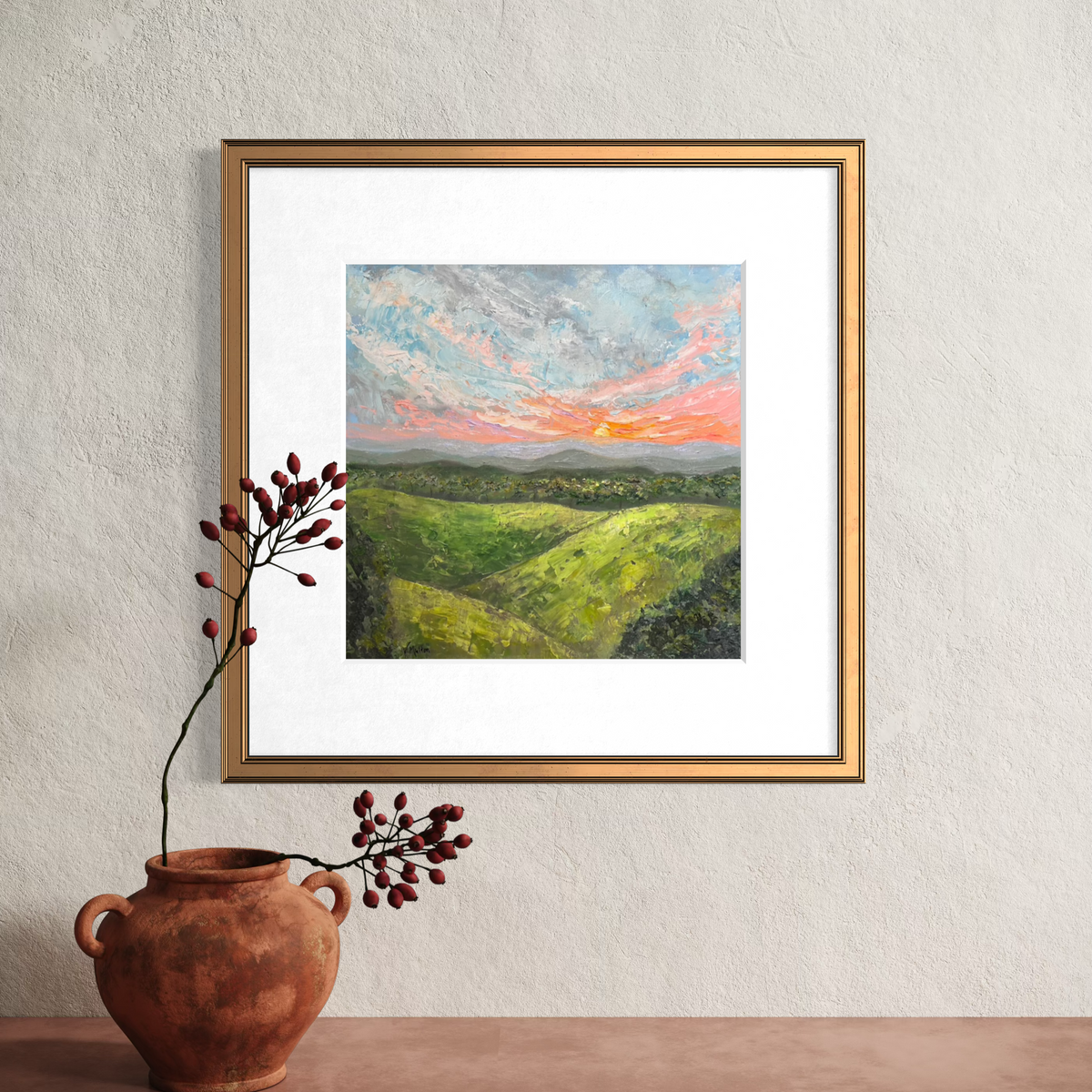 “Tennessee Hills” Square Franklin Landscape Giclée Art Print