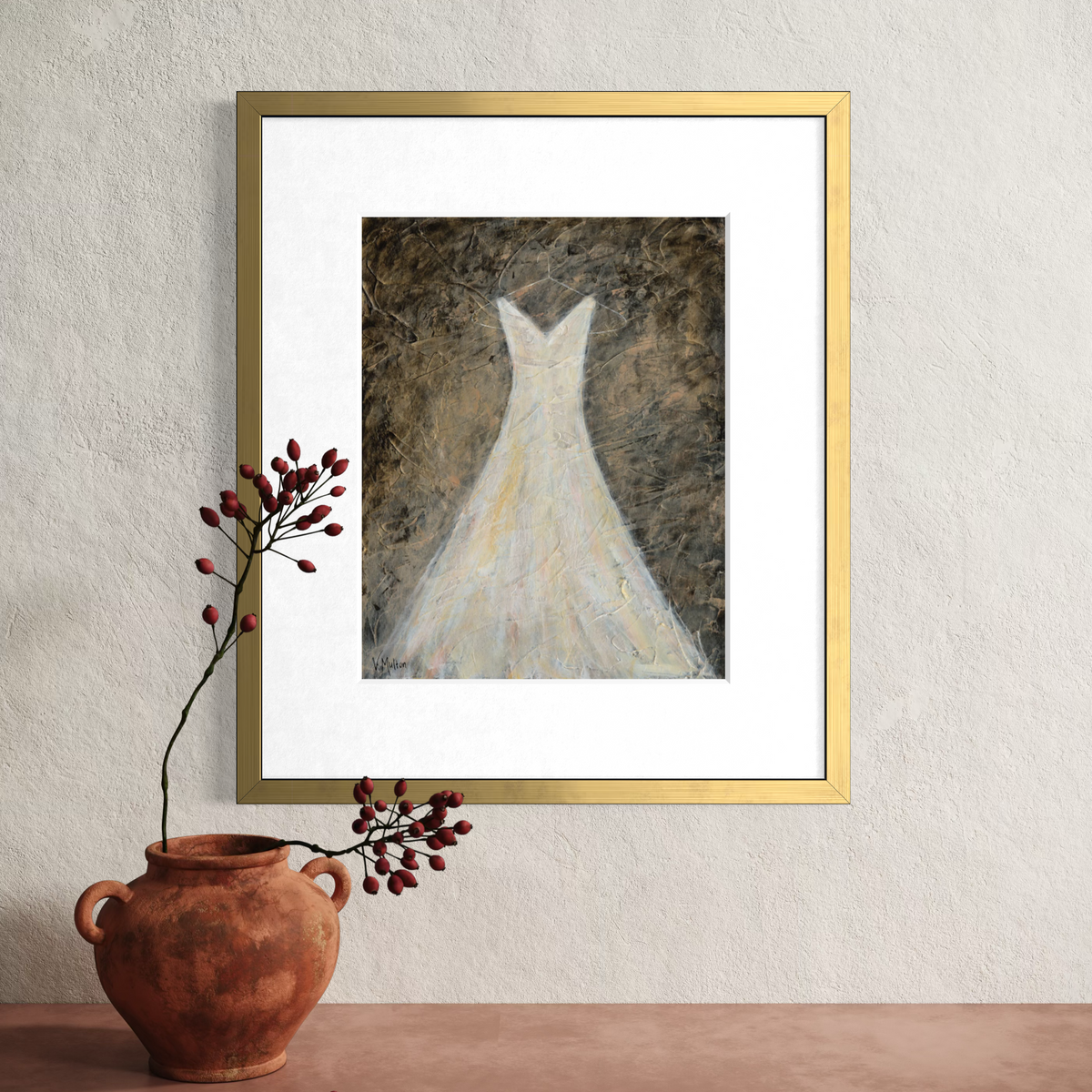 “The Perfect Day” White Dress Giclée Art Print