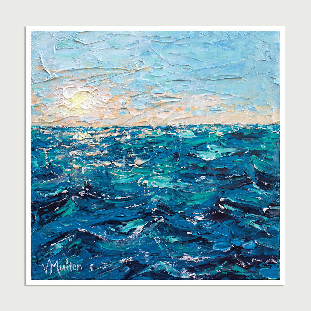 “The Depths of the Ocean” Square Coastal Giclée Art Print
